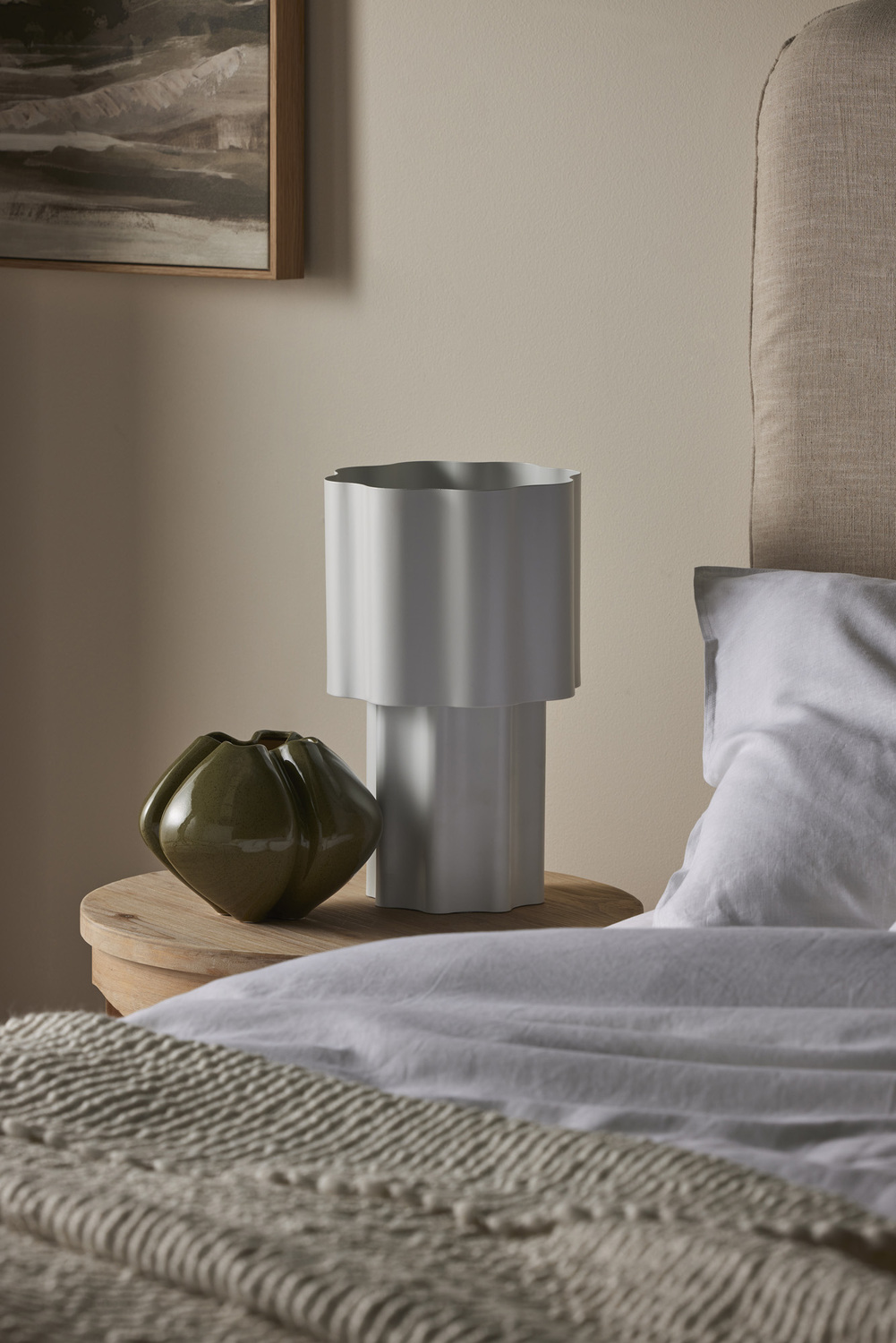 Mayra Fir Wood Side Table