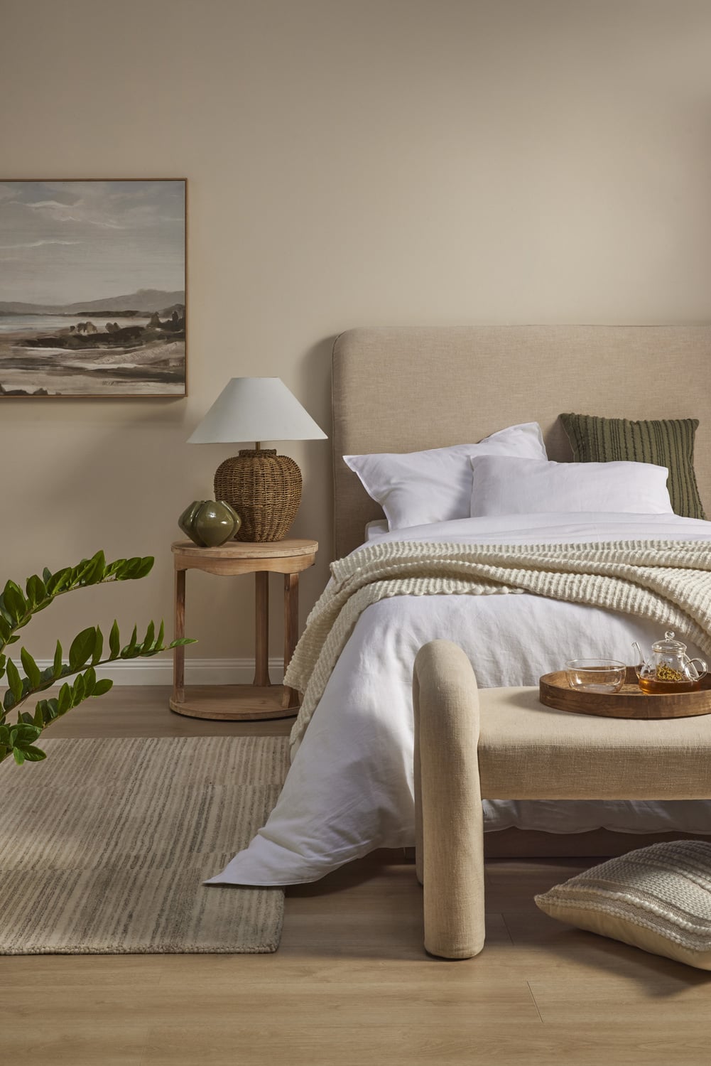 Mayra Fir Wood Side Table
