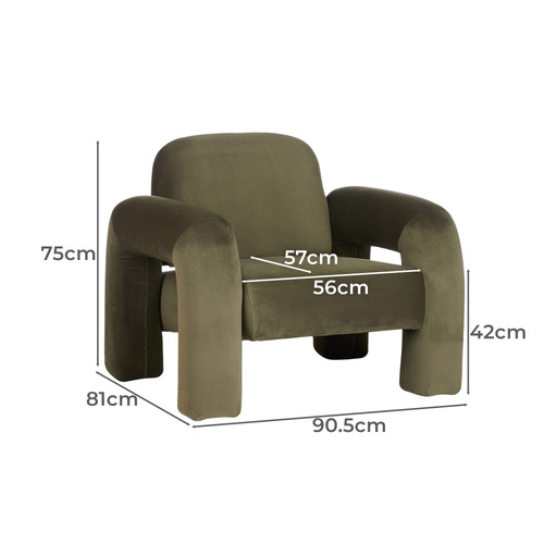 Meine Velvet Armchair