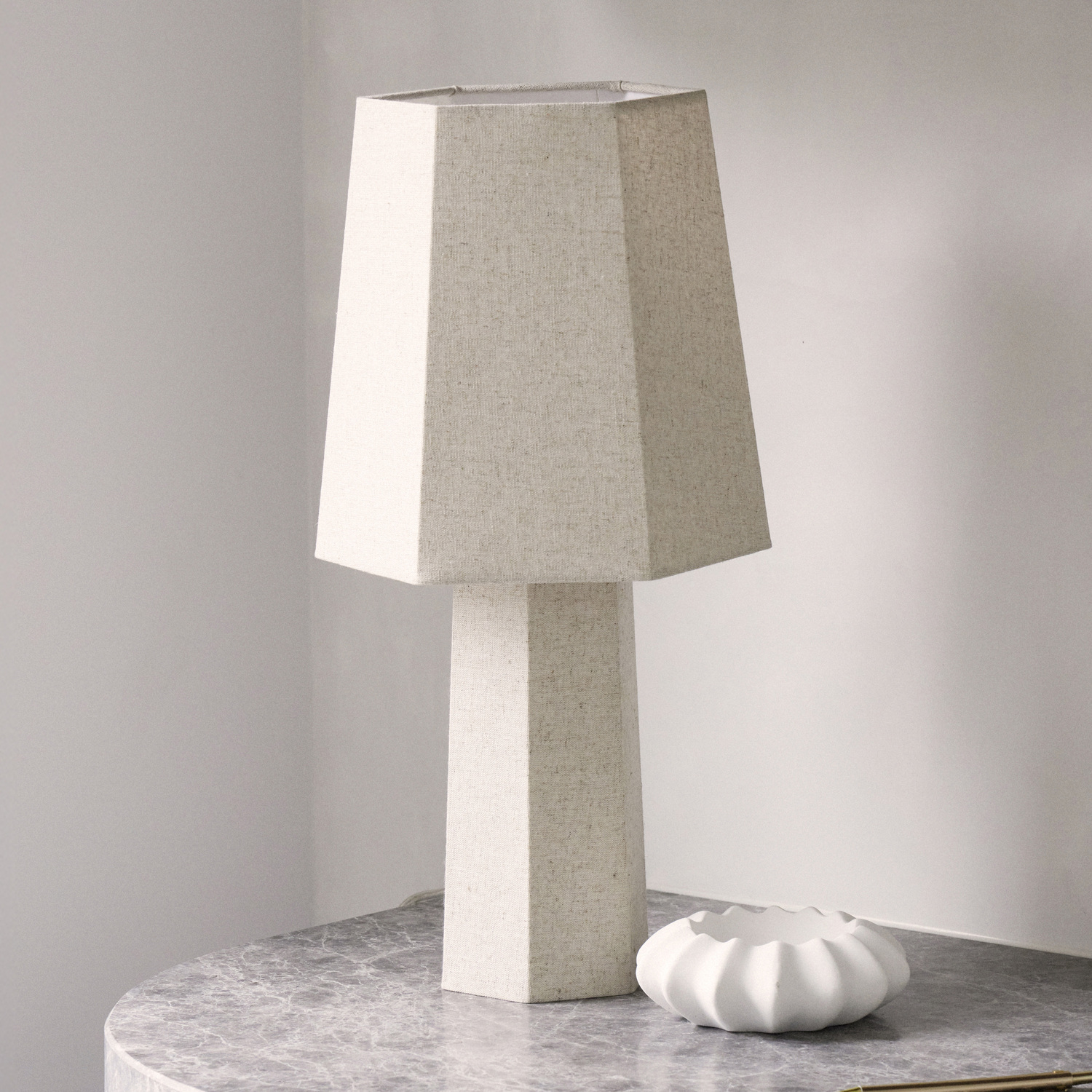 50cm Hexagonal Kaiba Table Lamp