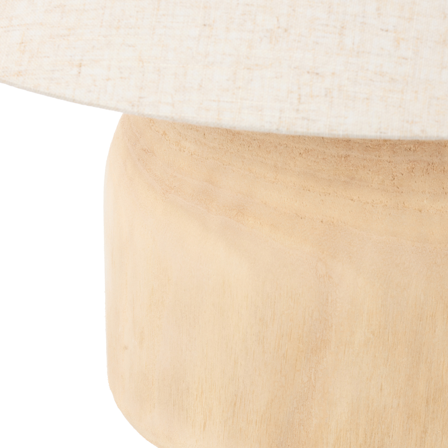 40cm Round Kaybug Rubber Wood Table Lamp