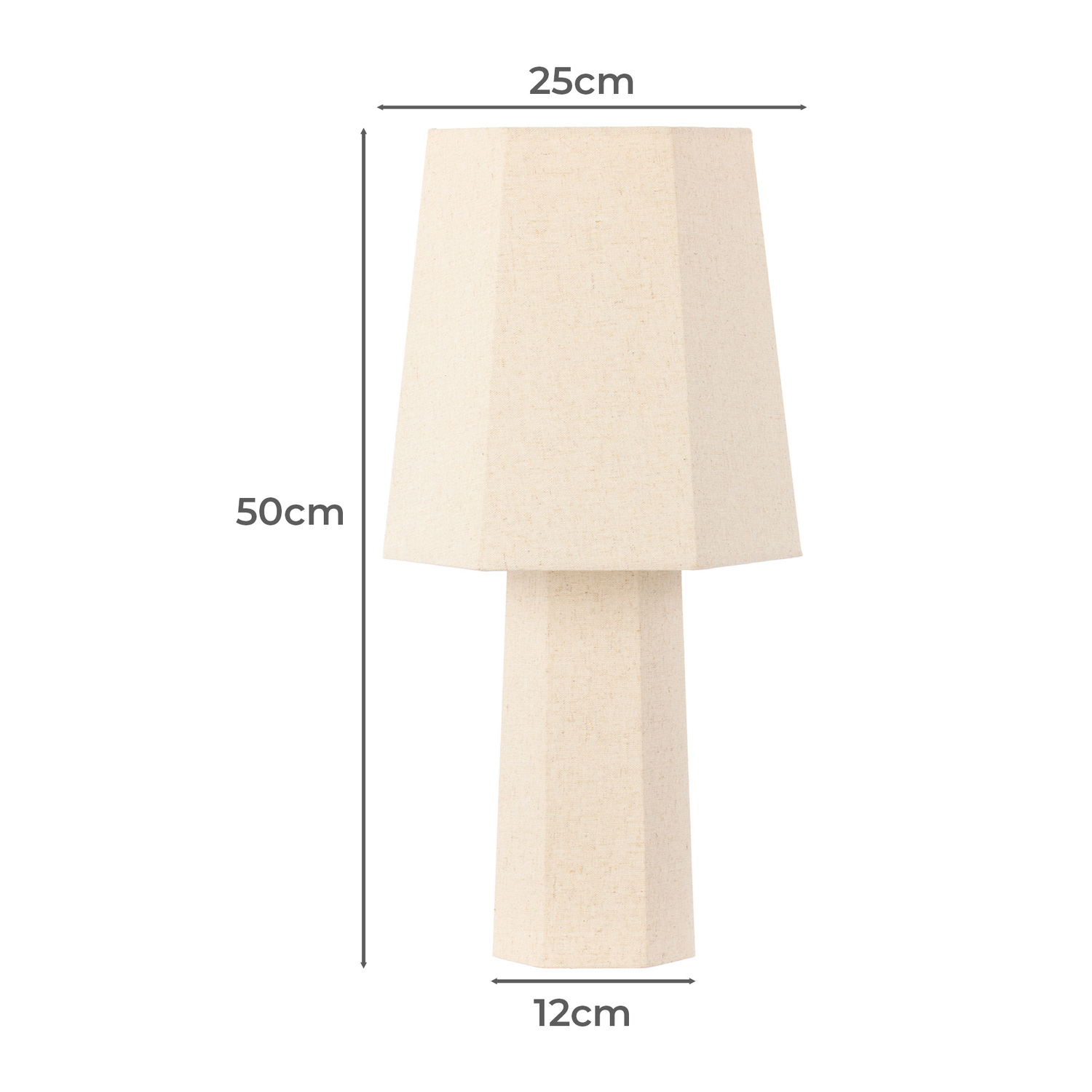 50cm Hexagonal Kaiba Table Lamp