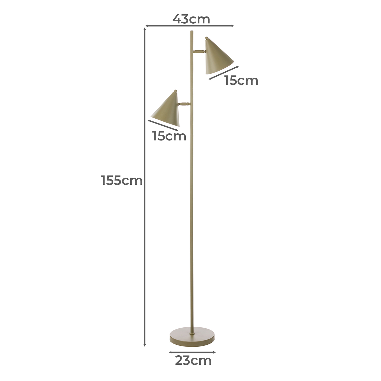 155cm Fairmont Iron Floor Lamp
