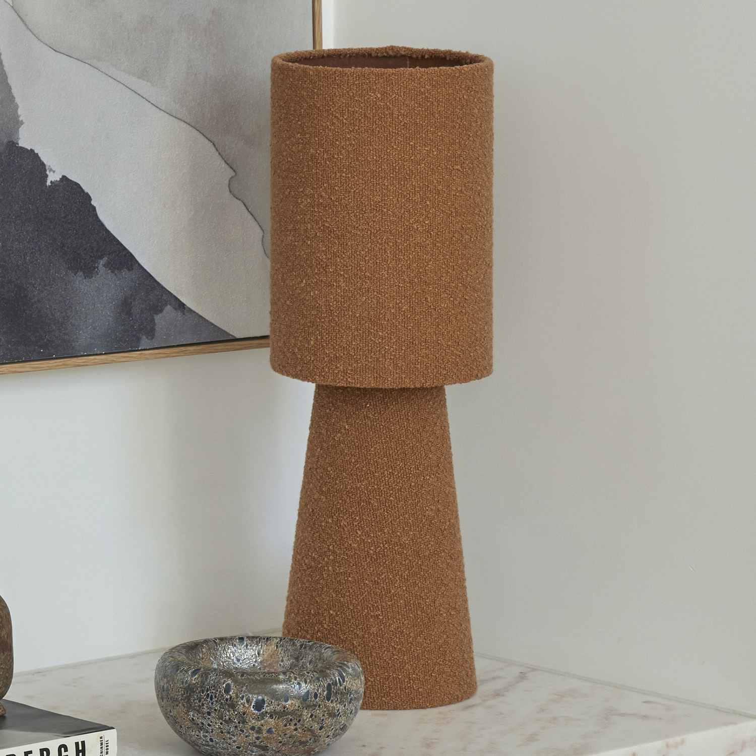 60cm Castine Boucle Table Lamp