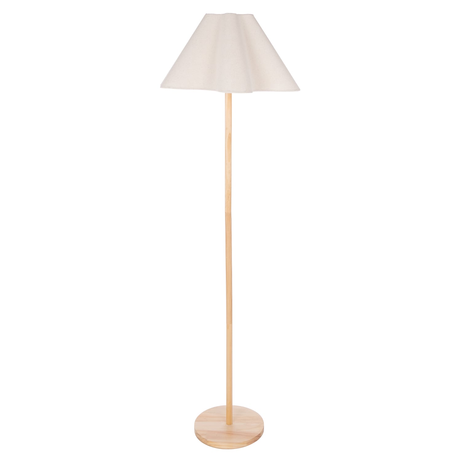 159cm Hughes Pine Wood Floor Lamp