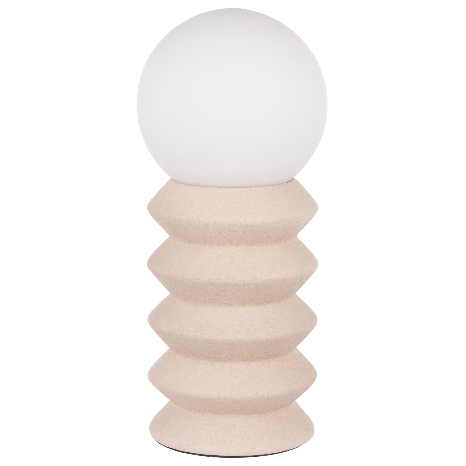 34cm White & Oat Guerrero Ceramic Table Lamp