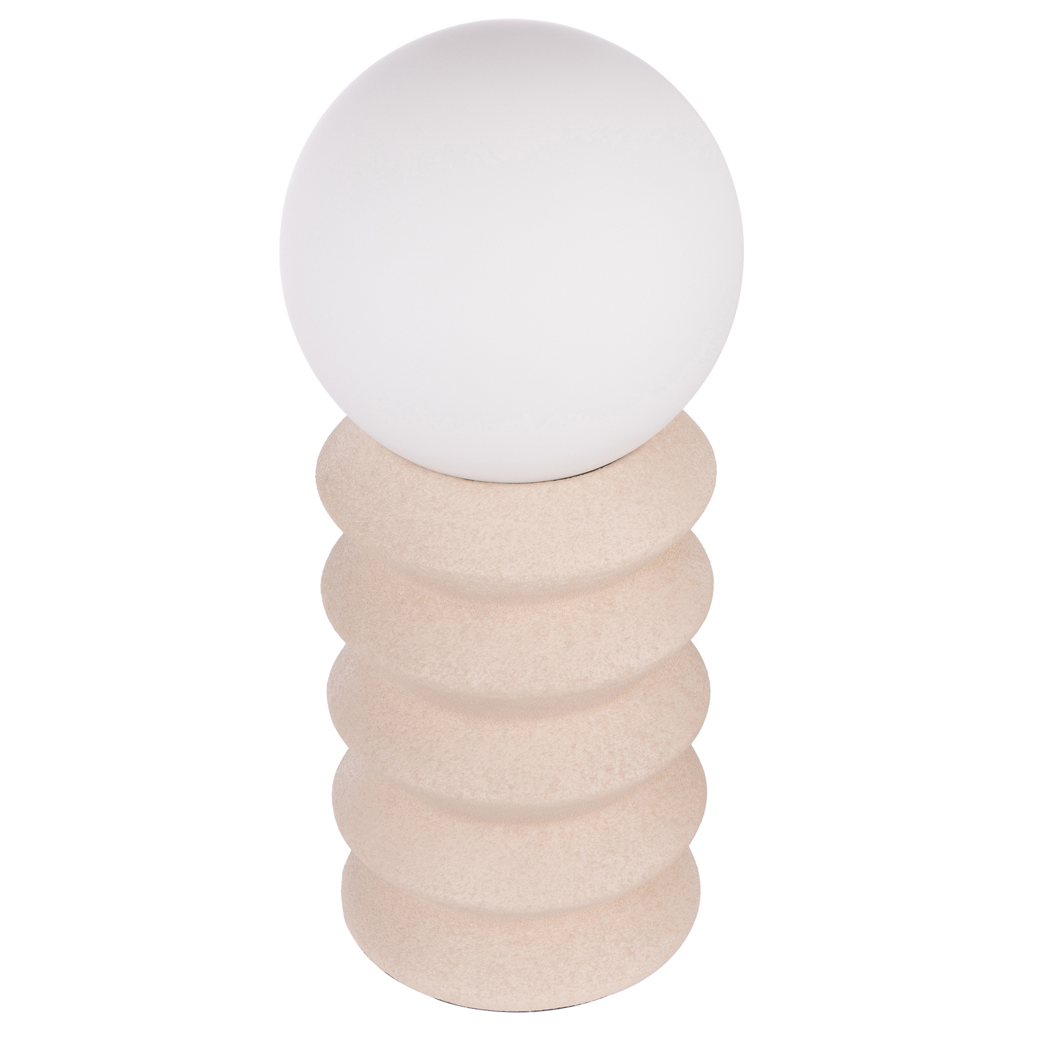 34cm White & Oat Guerrero Ceramic Table Lamp