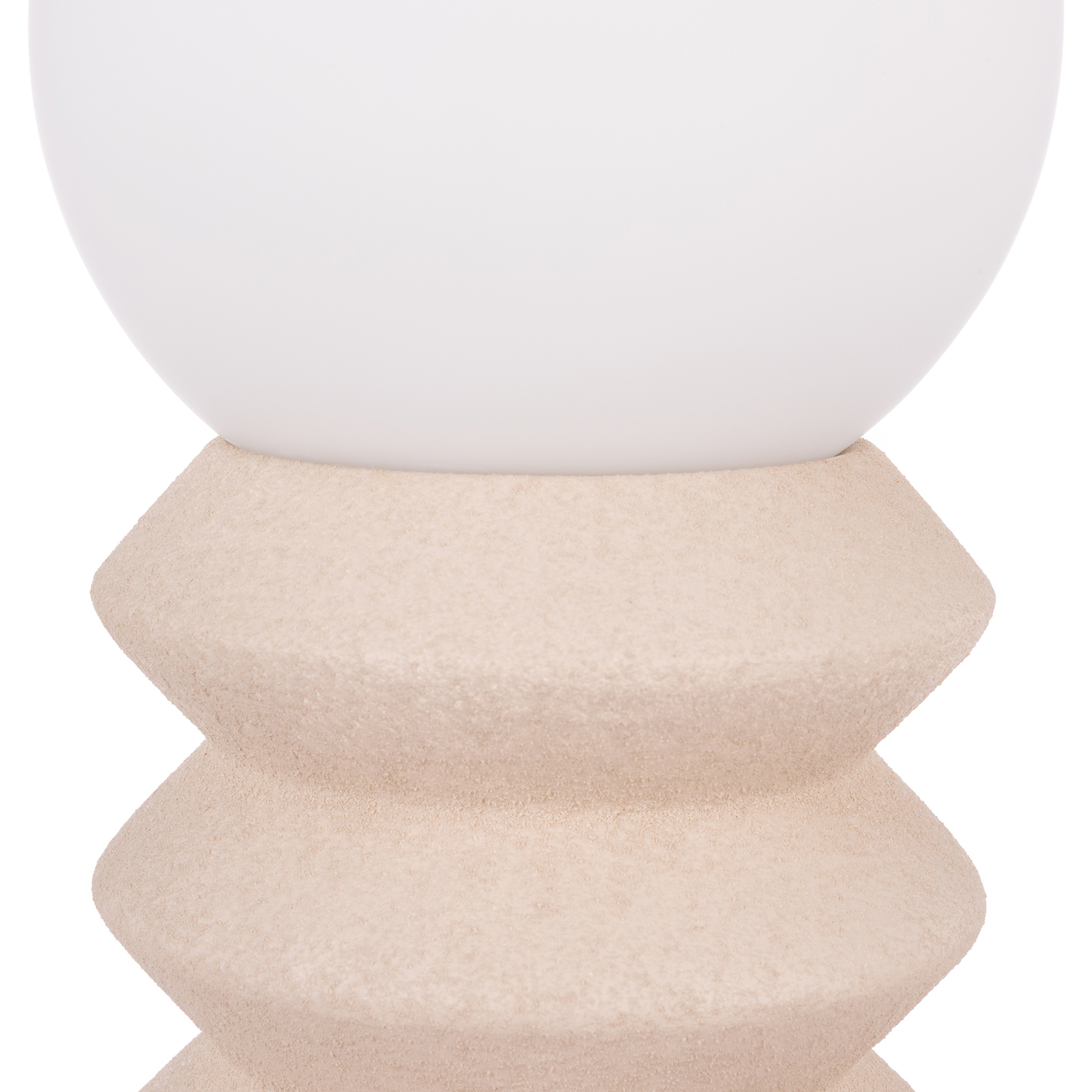 34cm White & Oat Guerrero Ceramic Table Lamp