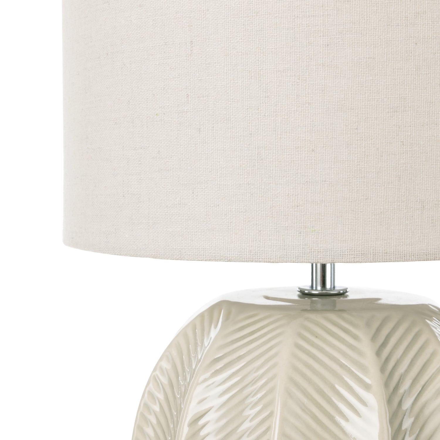 36cm Taupe & Light Green Eileen Ceramic Table Lamp