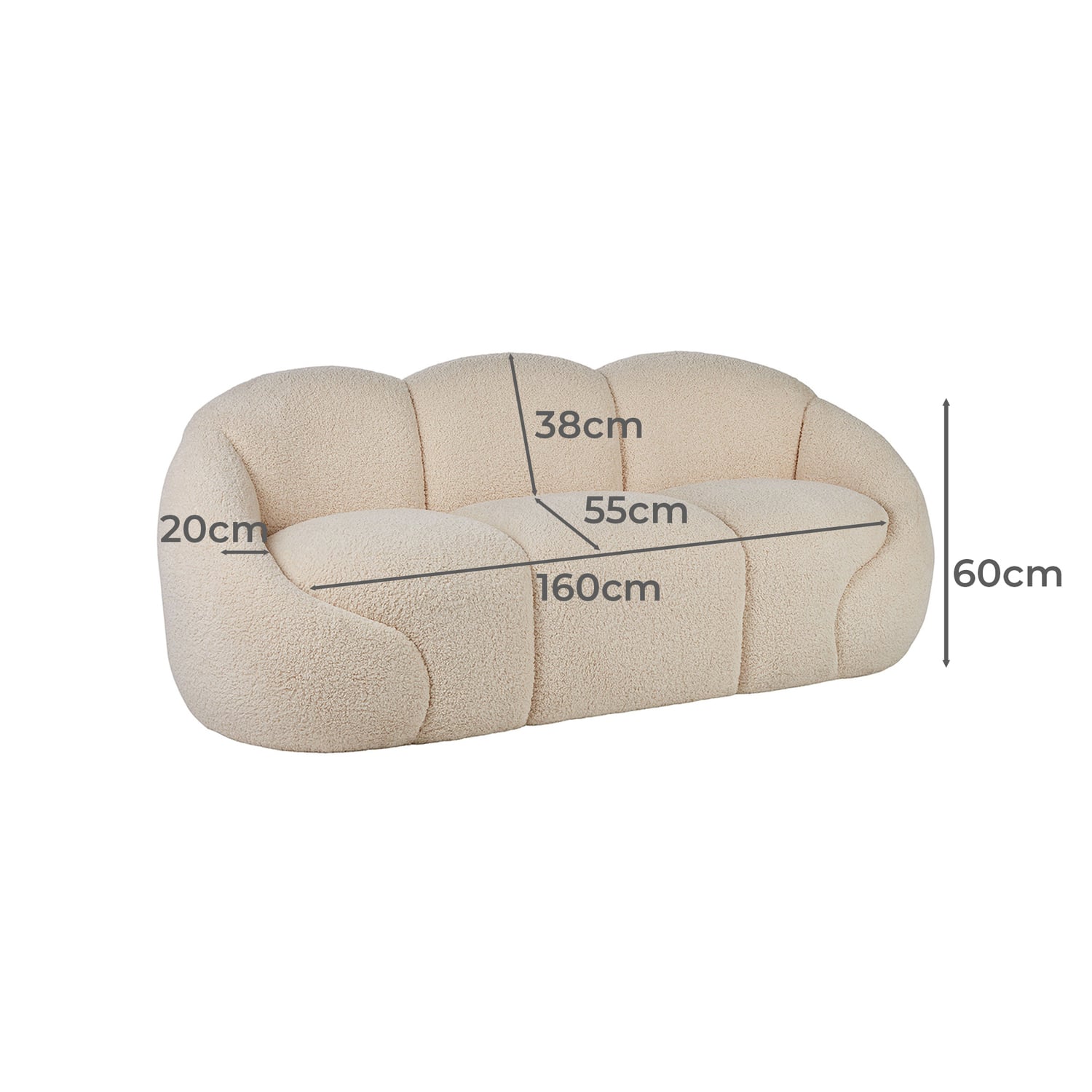 Acacius 3 Seater Upholstered Sofa