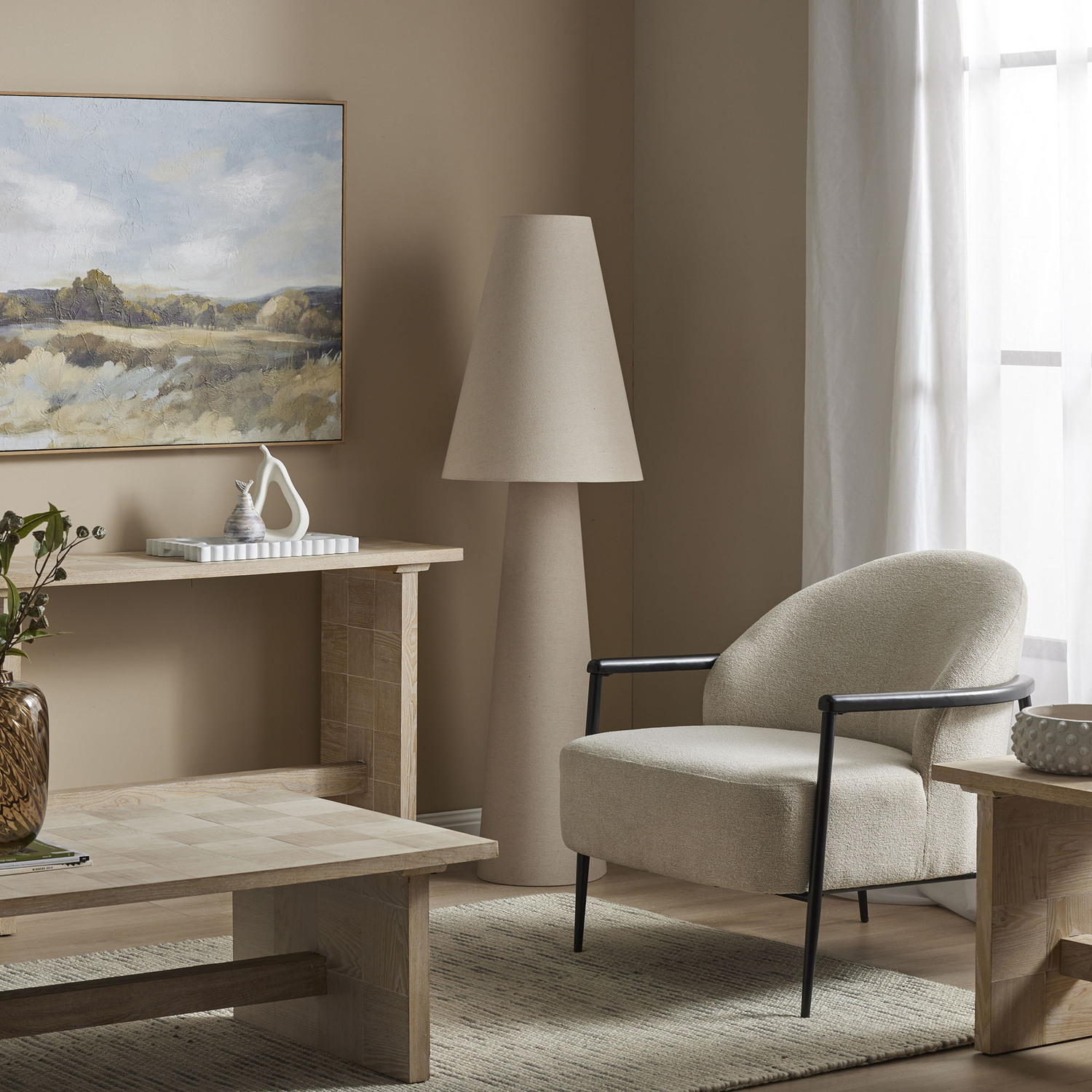 Nuovo Linen Floor Lamp