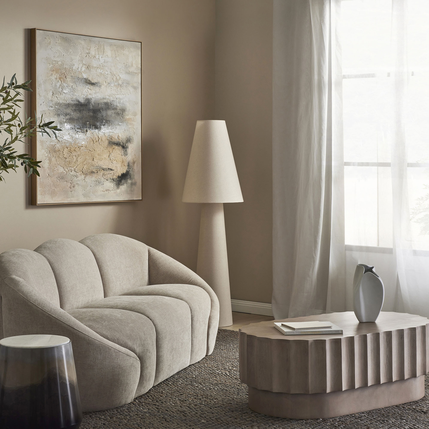 Nuovo Linen Floor Lamp