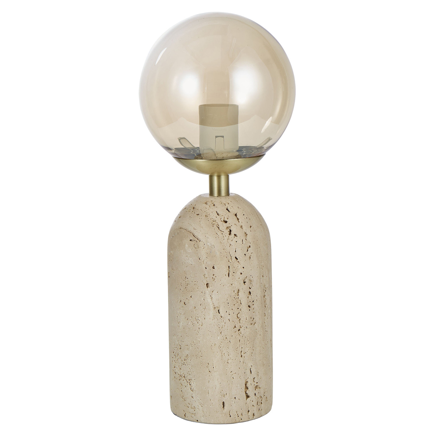 Wayne Tavertine & Glass Table Lamp