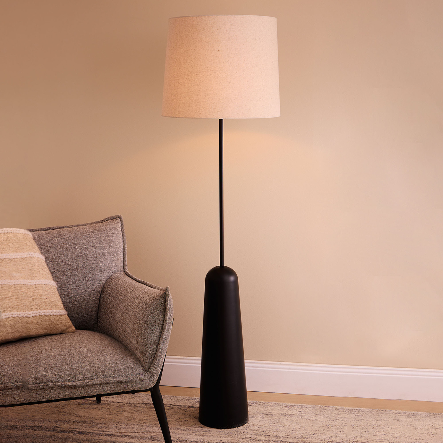 Virginia Resin & Linen Floor Lamp