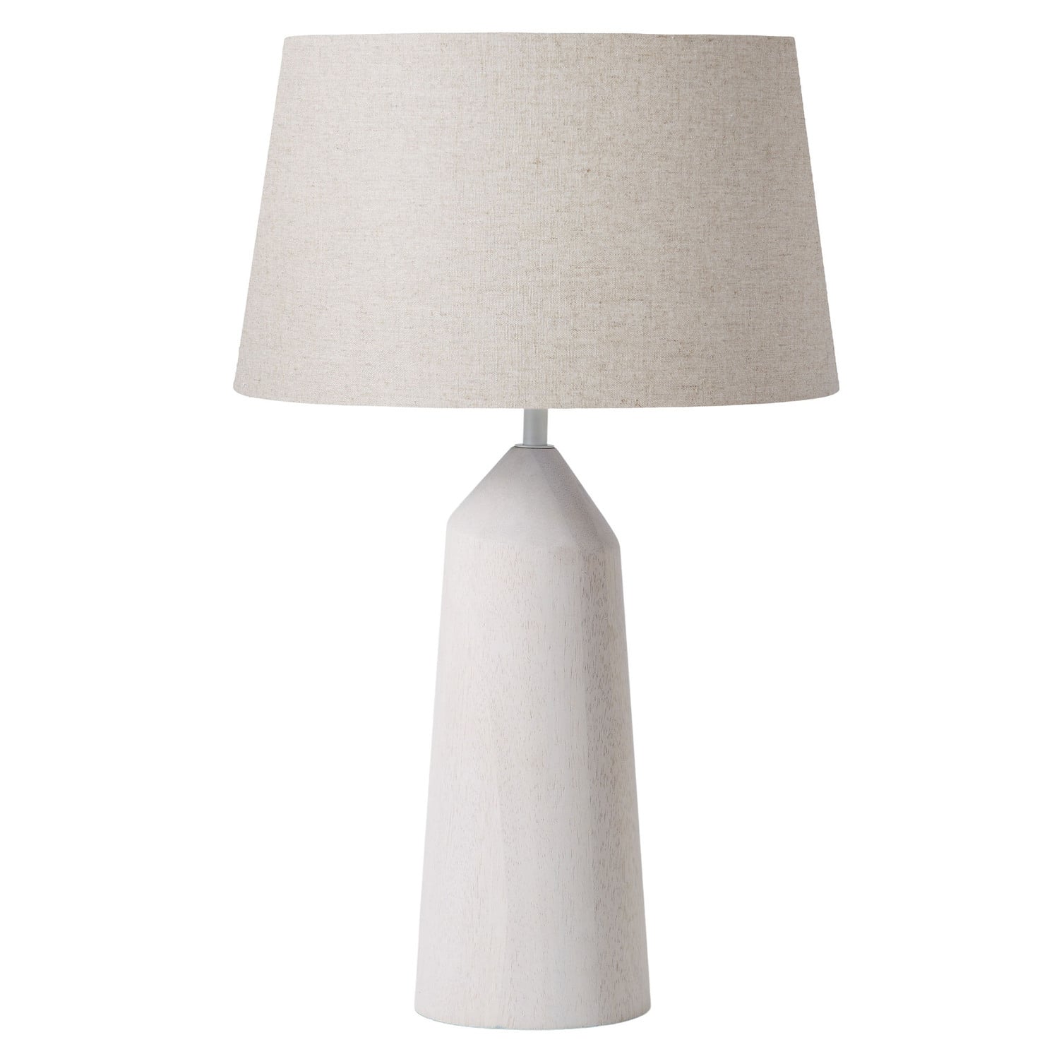 Coney Rubberwood & Linen Table Lamp