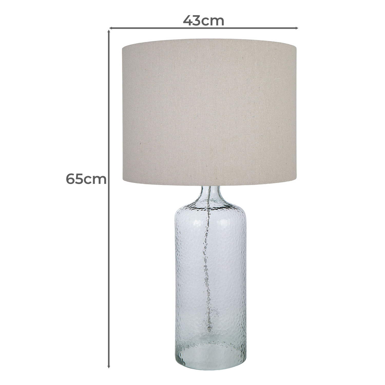 Machias Glass & Linen Table Lamp