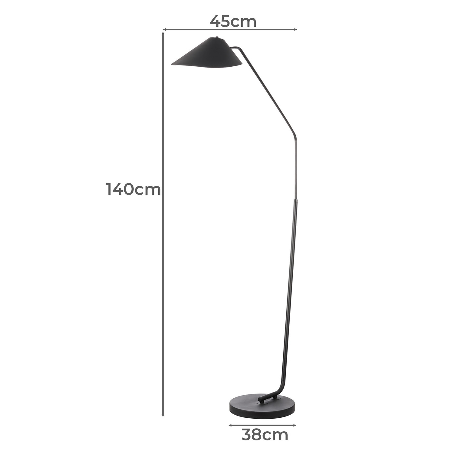 Trenton Black Iron Floor Lamp