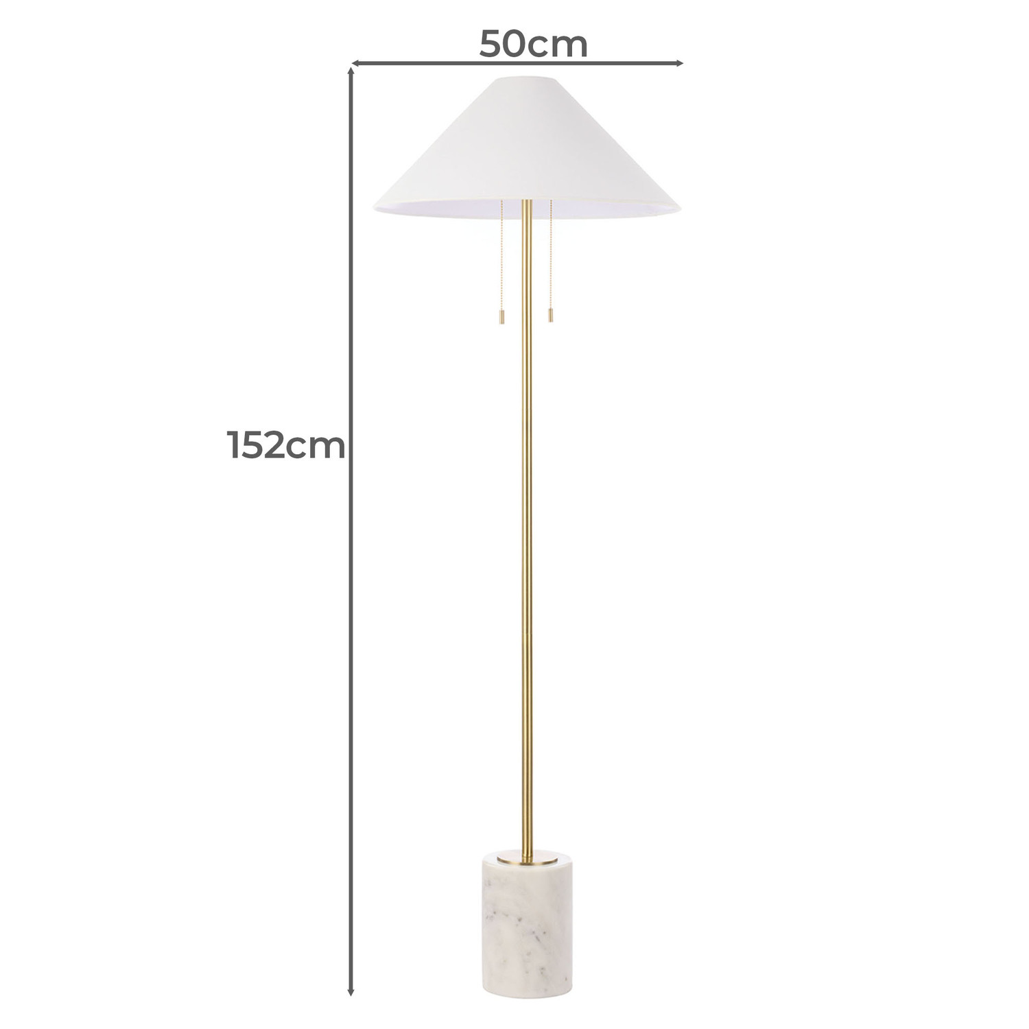 Pendleton Marble & Linen Floor Lamp
