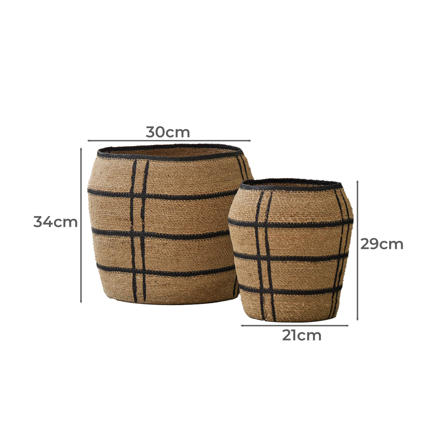 2 Piece Meridian Seagrass Basket Set