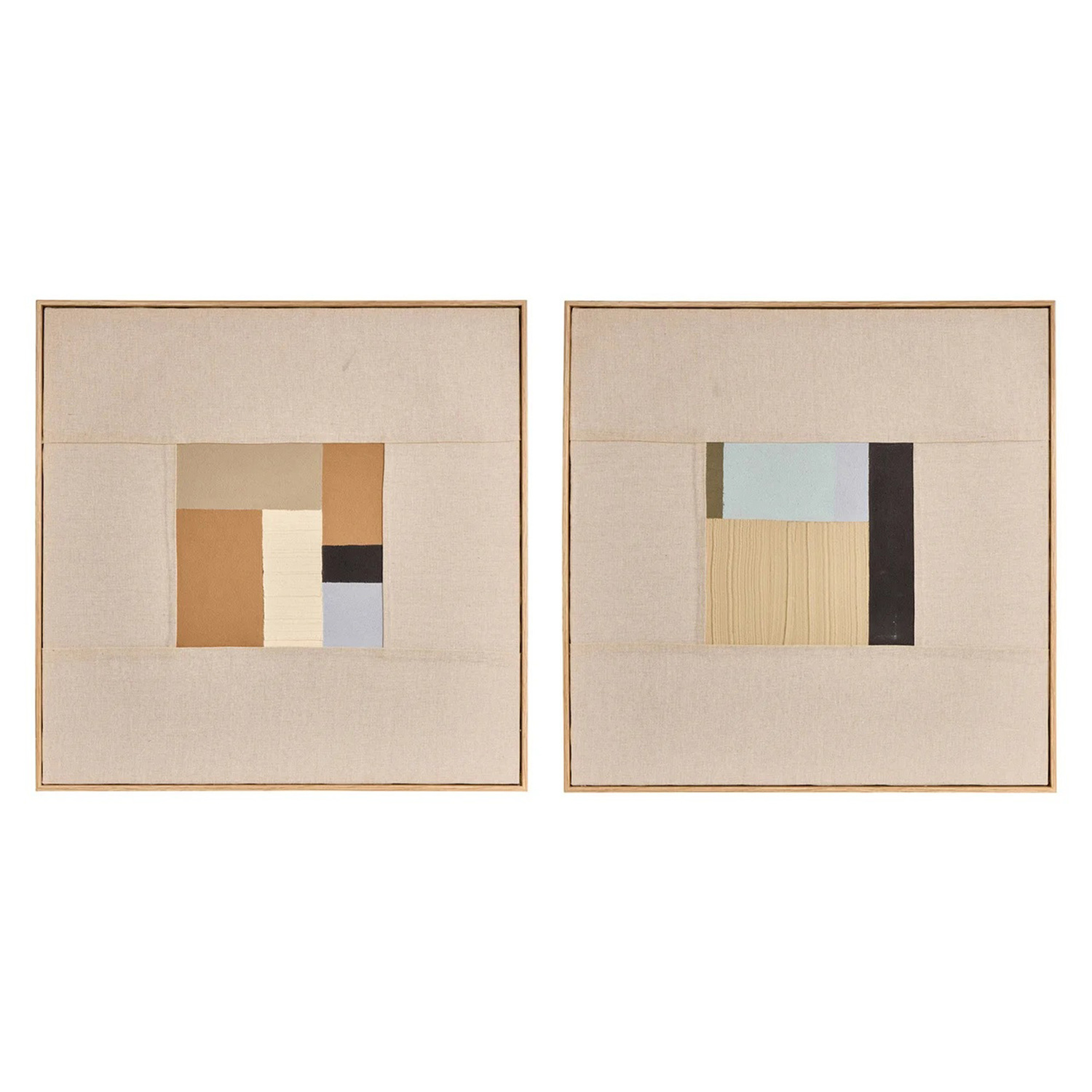 2 Piece Colour Planes Framed Canvas Wall Art Set