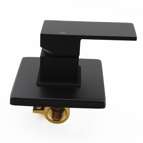 Expert Homewares Square Black Brass Hot Cold Wall Mixer ...