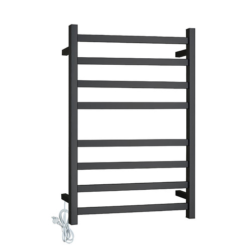 black heated towel radiator