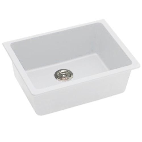 Expert Homewares White Granite Kitchen Single Sink Bowl | Temple & Webster