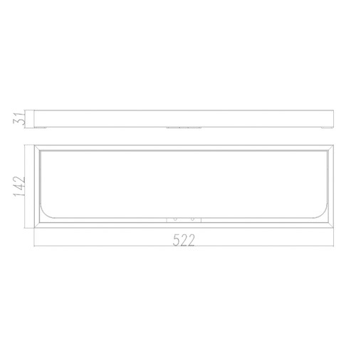 60cm Omar Glass Shelf