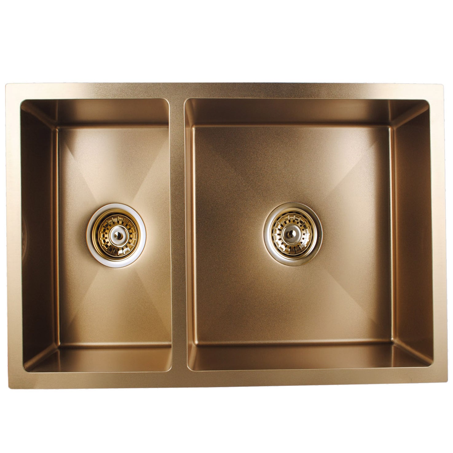 Brushed Gold Cleopatra Double Sink Bowl