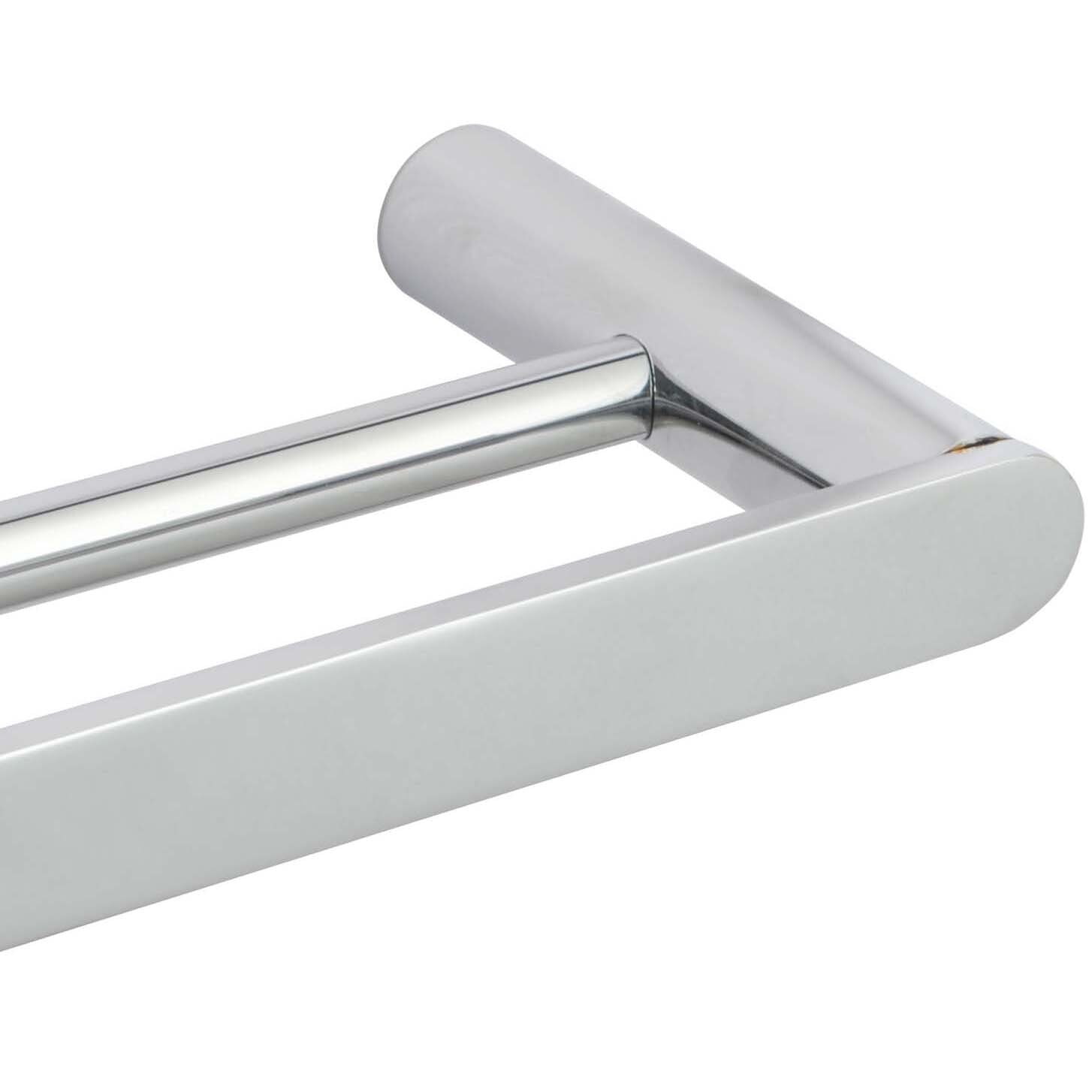 Chrome Rumia Double Bar Wall Mounted Stainless Steel Towel Rail