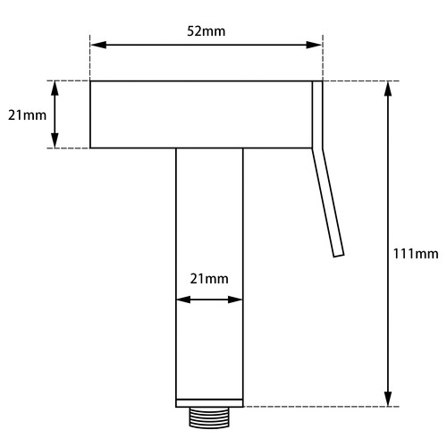 Black Square Toilet Bidet Spray Kit