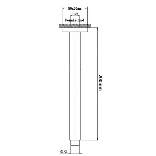 2 Piece Square Shower Head & Arm Set