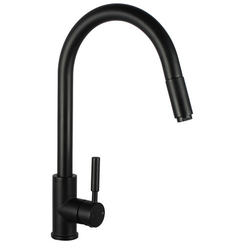 Expert Homewares Matte Black Swivel PullOut Kitchen Mixer Tap Temple