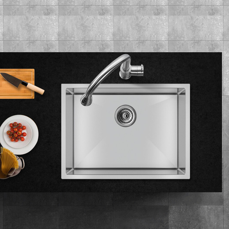 Silver Satin Stainless Steel Single Kitchen Sink
