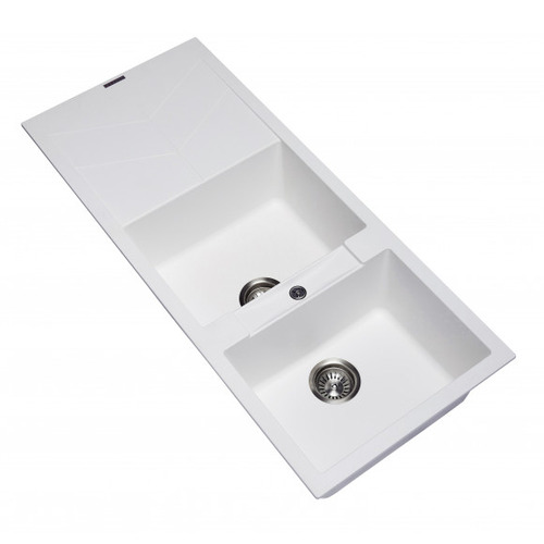 Expert Homewares Carysil Granite Double Kitchen Sink Bowl with