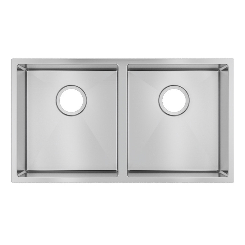 Silver Satin 82cm Stainless Steel Double Kitchen Sink