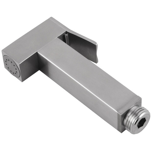 Brushed Nickel Square Toilet Bidet Spray & Diverter with PVC Hose