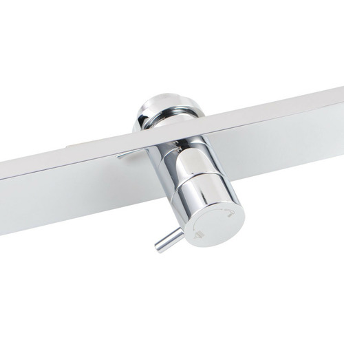 Square Wide Twin Shower Rail with Diverter Top Water Inlet
