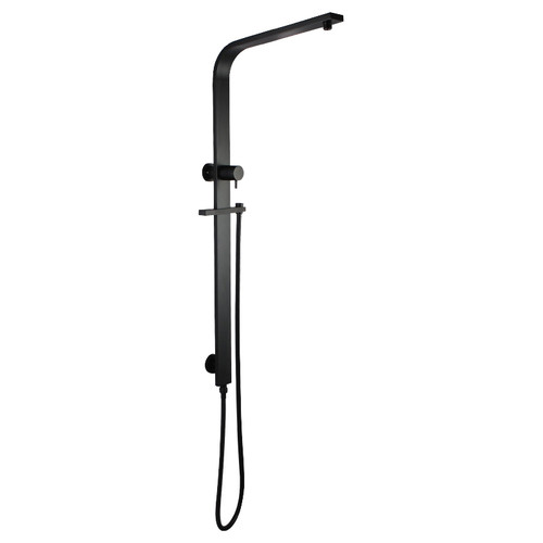 Square Wide Twin Shower Rail with Diverter Top Water Inlet