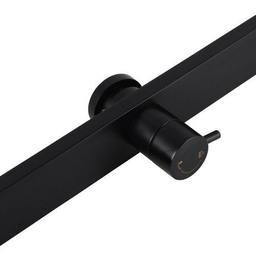 Square Wide Twin Shower Rail with Diverter Top Water Inlet