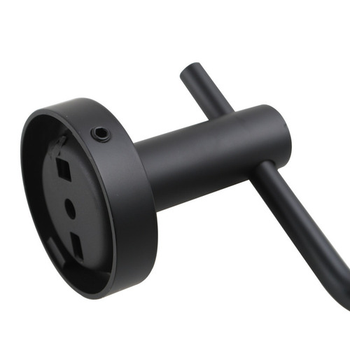 Black Round Euro Wall Mounted Pin Lever Paper Roll Holder