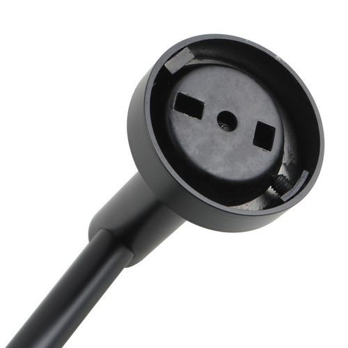 Black Round Euro Single Bar Pin Lever Towel Rail