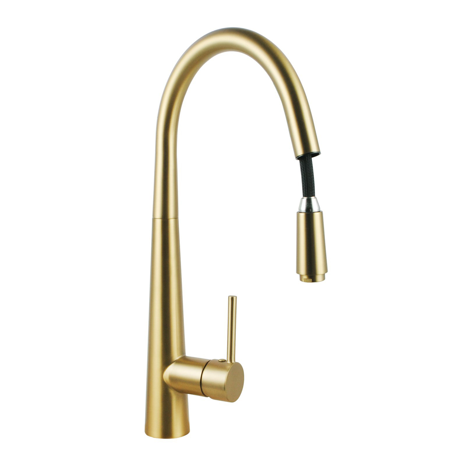 Expert Homewares Brushed Yellow Gold Swivel Pull-Out Kitchen Mixer Tap ...