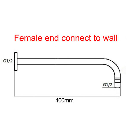 2 Piece Round Super-Slim Shower Head & Shower Arm Set