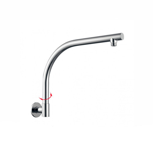2 Piece Round Super-Slim Shower Head & Swivel Shower Arm Set
