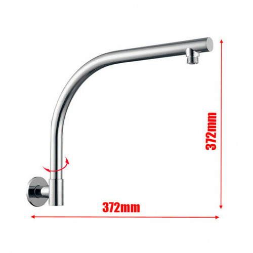 2 Piece Round Super-Slim Shower Head & Swivel Shower Arm Set