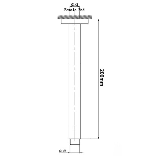 2 Piece Super-Slim Shower Head & Ceiling Shower Arm Set