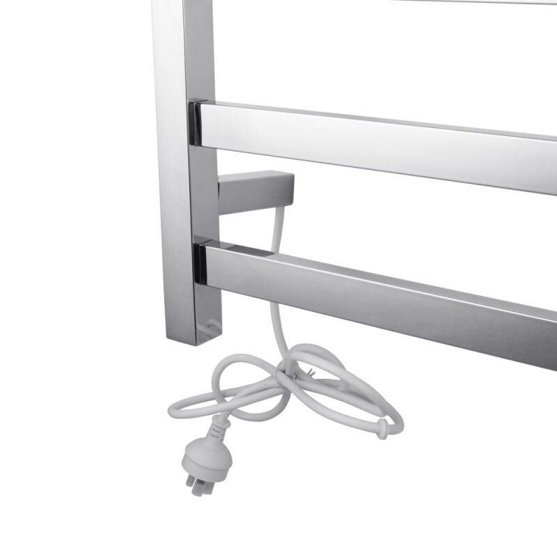 Chrome 8 Bar Electric Heated Towel Rail