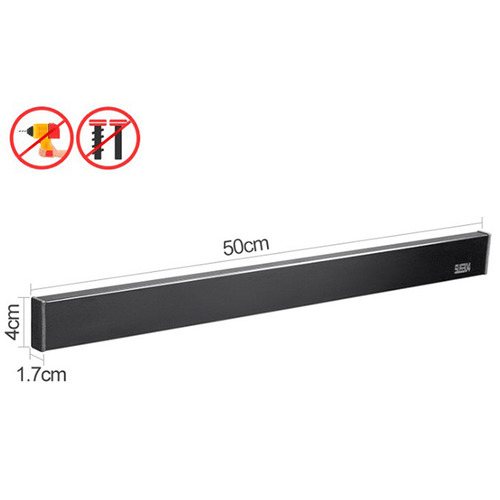 Black 50cm Magnetic Bar Strip Knife Holder