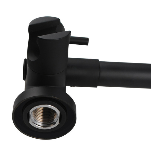 5 Piece Black Water Inlet 3 Function Hand-Held Shower Set